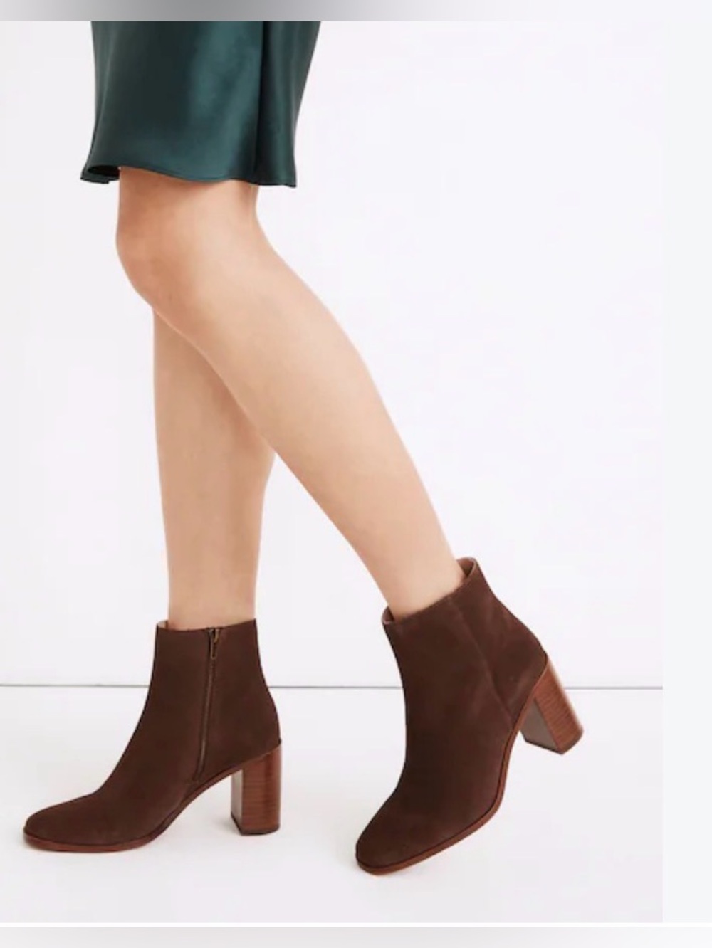 MADEWELL The Greer Suede Ankle Boot Brown 9 MSRP $188